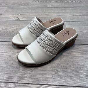 Cliffs by White Mountain Corley Heeled Sandal White Size 7 NWT